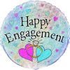 18" Happy Engagement Prism Foil Balloon