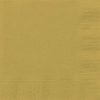 16cm Gold Paper Napkins, Pack of 20