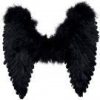 Black Feathery Angel Wings