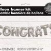 Foil Silver Congrats Letter Balloon Banner Kit