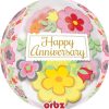 Orbz Flowery Happy Anniversary Foil Balloon