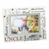 Photo Frame with Mirror Glass & Glitter Letters - Uncle