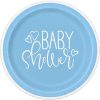 Blue Hearts Baby Shower Plates