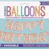 Rose Gold Foil Happy Birthday Letter Balloon Banner Kit