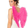 Hot Pink Feathery Angel Wings