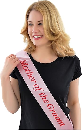 Sash Mother Of The Groom Red Text