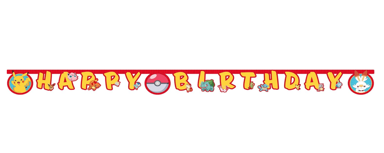 Pokemon Happy Birthday Letter Banner