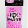 Hen Night Party Rating Cards