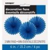 Mini Royal Blue Tissue Paper Fan Decorations