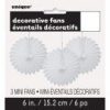 Mini White Tissue Paper Fan Decorations