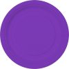 23cm Neon Purple Party Plates, Pack of 14