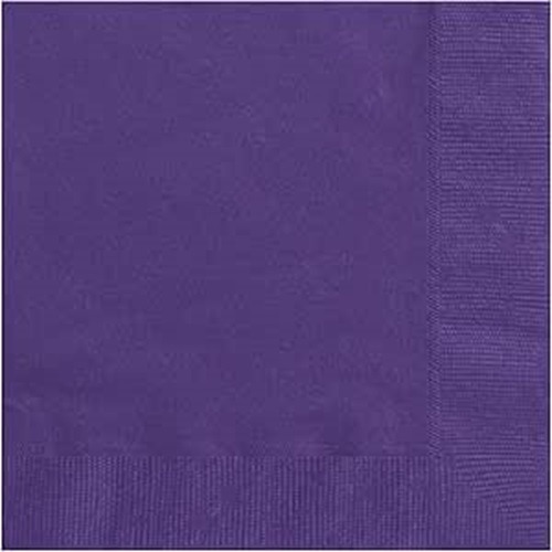 16cm Purple Paper Napkins, Count-20