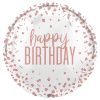 Rose Gold Confetti Happy Birthday Foil Balloon