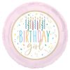 18 inch Pastel Rainbow Candles Birthday Girl Foil Balloon