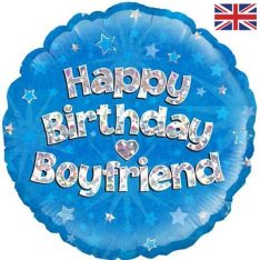 18 inch Happy Birthday Boyfriend Foil Balloon