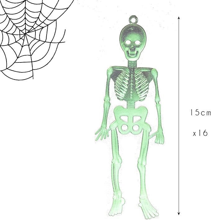 Halloween Party Glow in The Dark Hanging Plastic Skeletons - Image 5