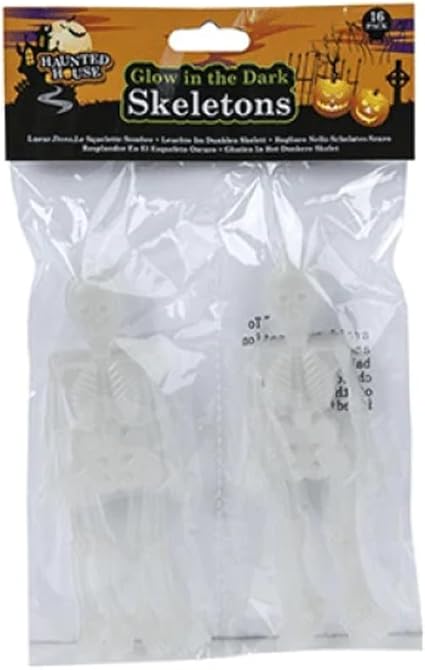 Halloween Party Glow in The Dark Hanging Plastic Skeletons - Image 2