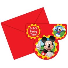 Mickey Mouse Club House Invitations x6