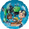 Blue Round Foil Balloon with Rusty Rivets Theme