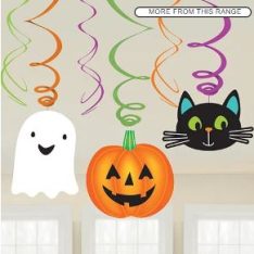 Halloween Friends Hanging Swirl Decorations - Pack of 6 Copy