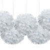 40cm White Tissue Paper Pom Pom Party Decoration