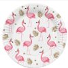 10 Paper Plates Flamingo