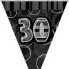 30th Black Glitz Bunting