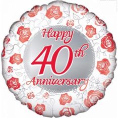 40th Anniversary Foil Balloon
