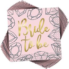 Pink Diamond Bachelorette Party Napkins