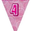 4th Pink Glitz Bunting