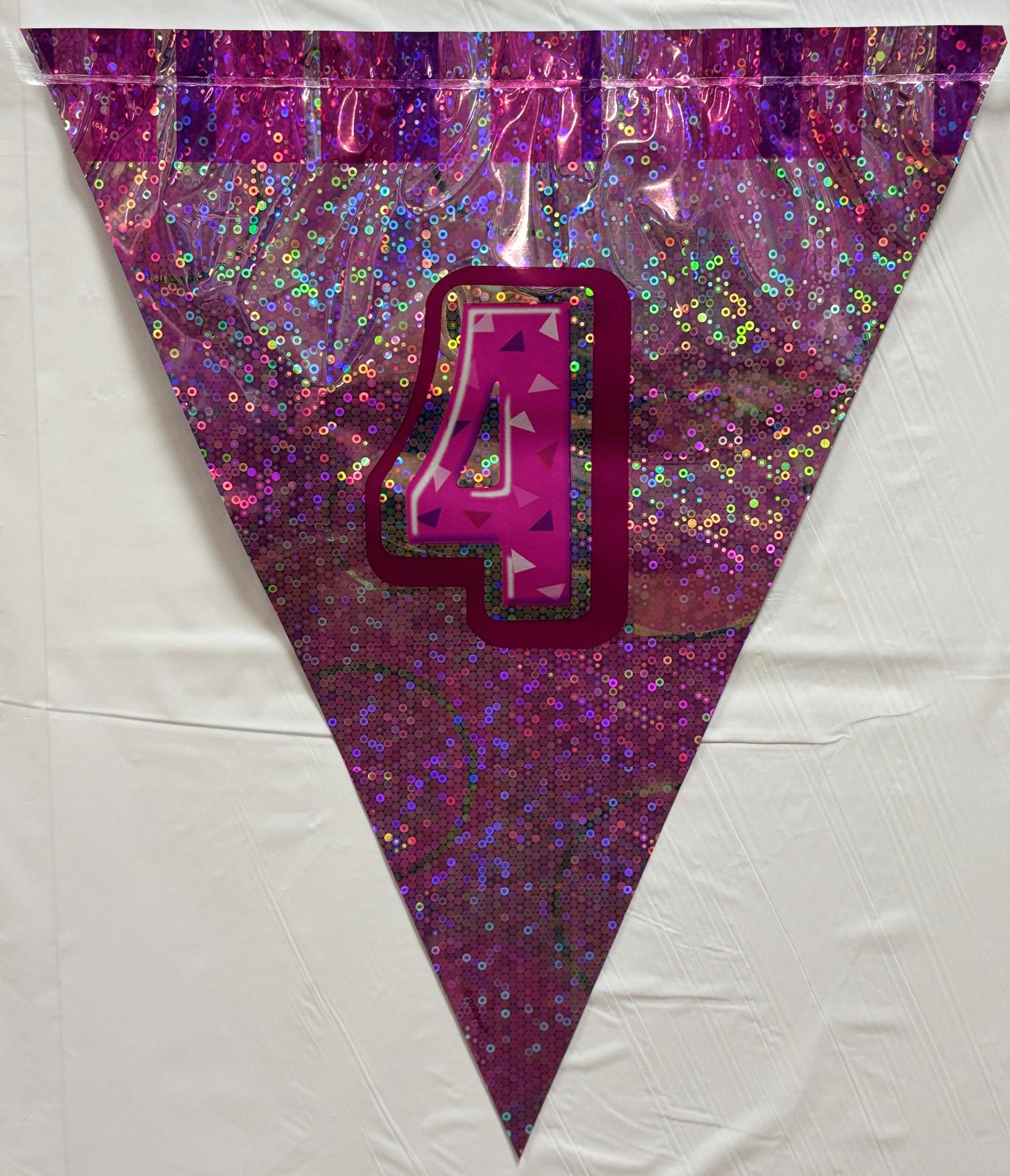 4th Pink Glitz Bunting - Image 4