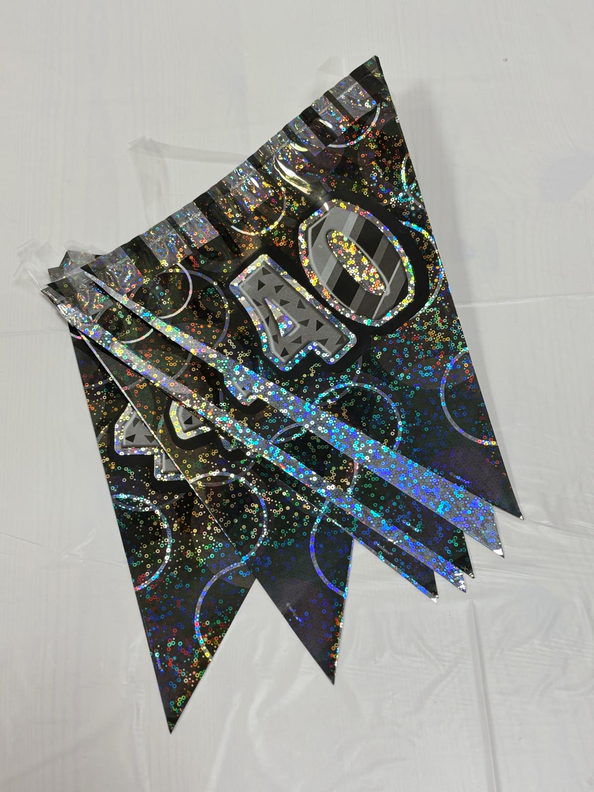 40th Black Glitz Bunting - Image 3