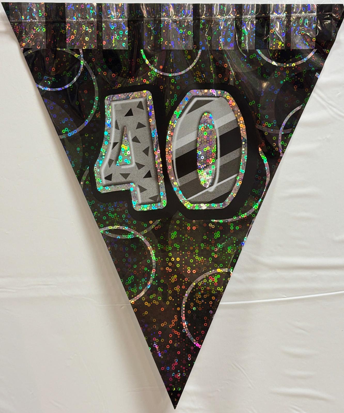 40th Black Glitz Bunting - Image 4