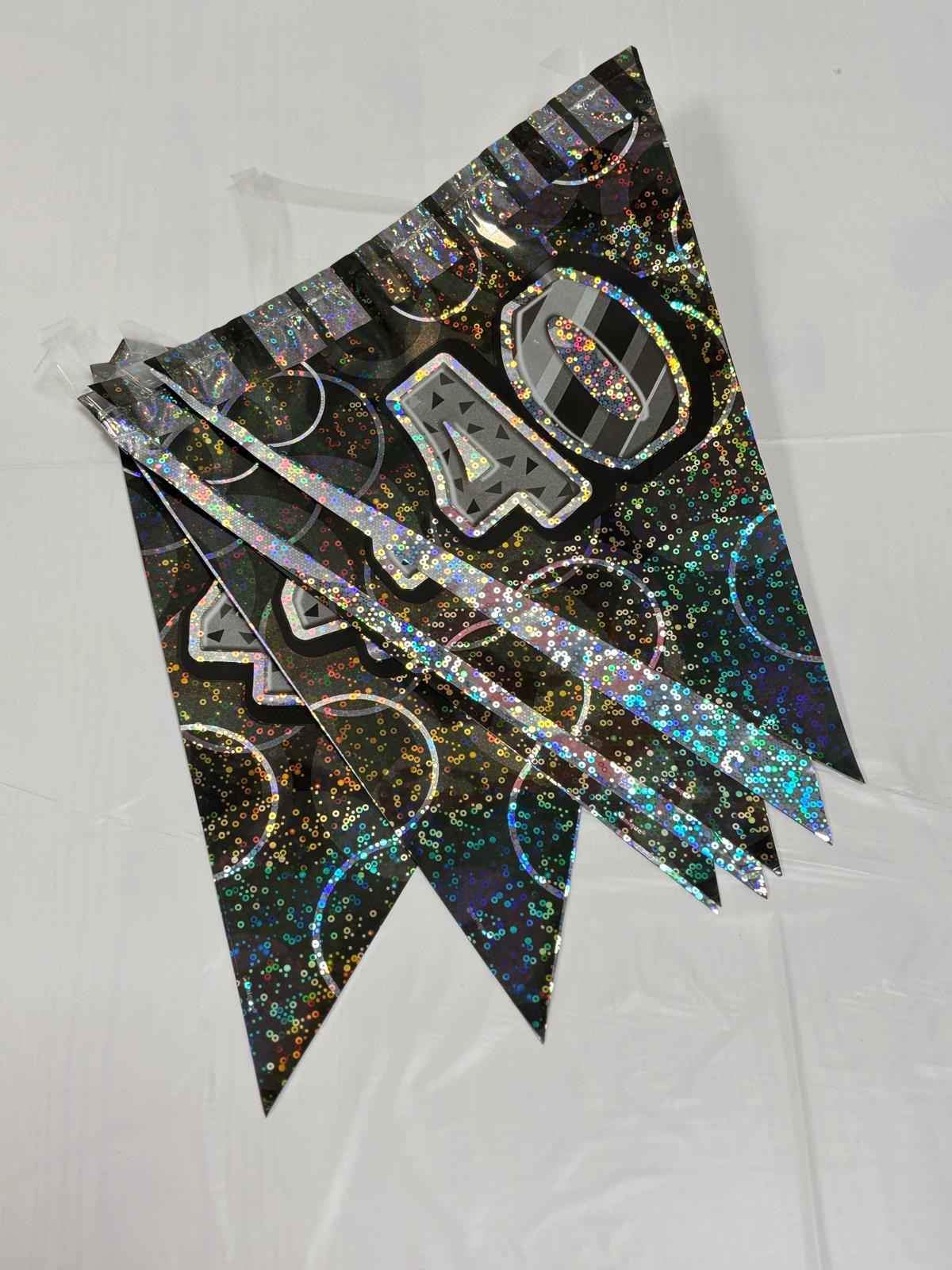40th Black Glitz Bunting - Image 5