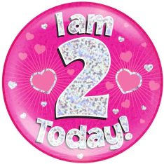 Jumbo pink Badge Age 2