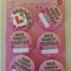 6 Hen Party Badges Pin Bride to Be Hen Party Member