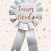 Cream & Gold Team Bride Rosette Badge