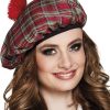 Beret Mrs Tartan red