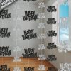 Glitz Black Happy Birthday Hanging Swirl Decorations