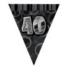40th Black Glitz Bunting