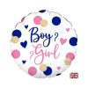 Oaktree 18 Inch Foil Balloon - Gender Reveal Pink And Blue