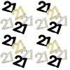 Birthday Glitz Black, Gold & Silver 21st Confetti - 14g