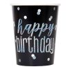 Elegant Happy Birthday Paper Cups 8pk