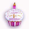 1st Birthday Cupcake Girl 36" Supershape Foil Balloon