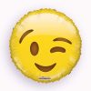 Smiley Wink Emoji 18" Foil Balloon