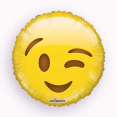 Smiley Wink Emoji 18" Foil Balloon