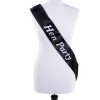 Black And Silver Hen Party Sash