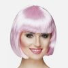 Light Pink Short Bobbed Wig With Fringe