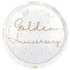 18 inch Happy Golden Anniversary Script Foil Balloon