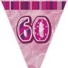 60th Pink Glitz Bunting